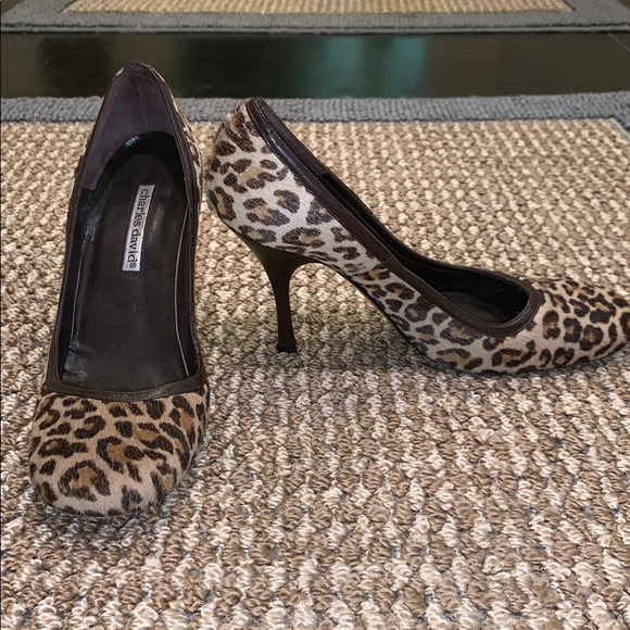 Leopard printed pony calf heels - Picture 2 of 8